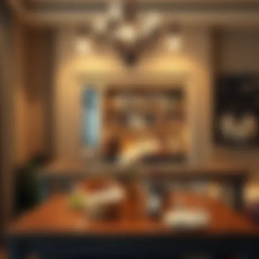 Elegant home bar setup with stylish decor