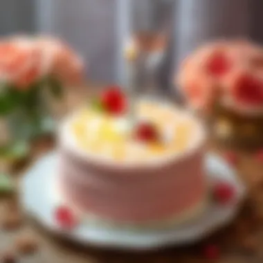 Delicious birthday cake with simple yet attractive design.