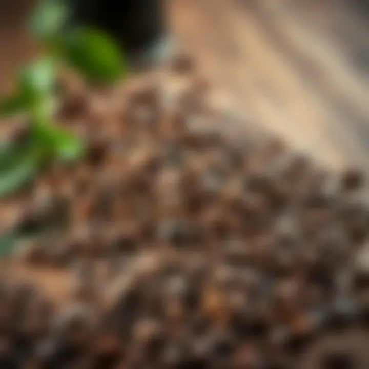 Variety of coffee beans on a wooden table