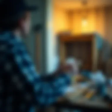 DIY home repair project in progress