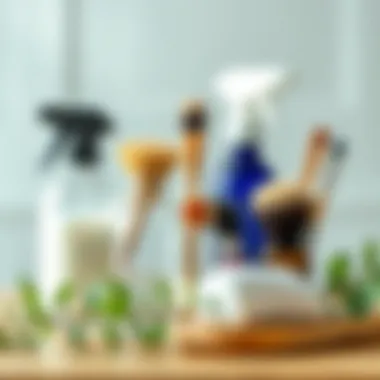 Natural cleaning supplies for makeup tools