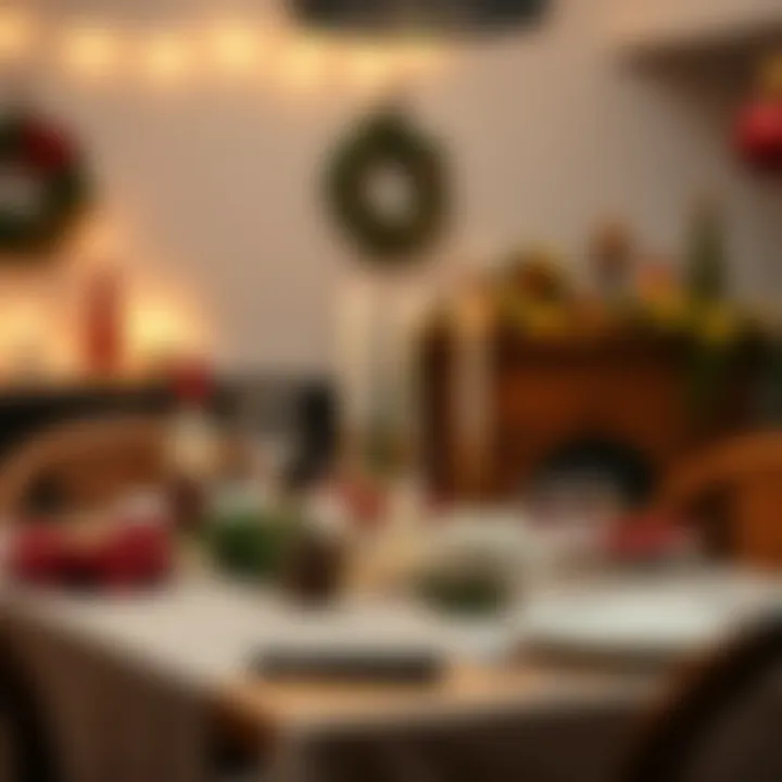 Festive table setup with decorations for a solo celebration