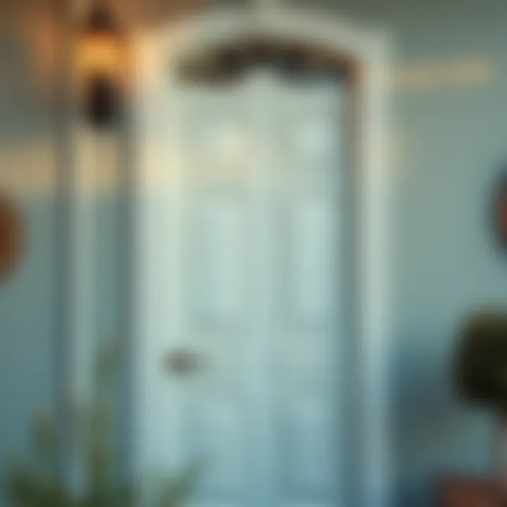 Perfecting the Final Look of Your Painted Door Final touch-ups on a freshly painted door