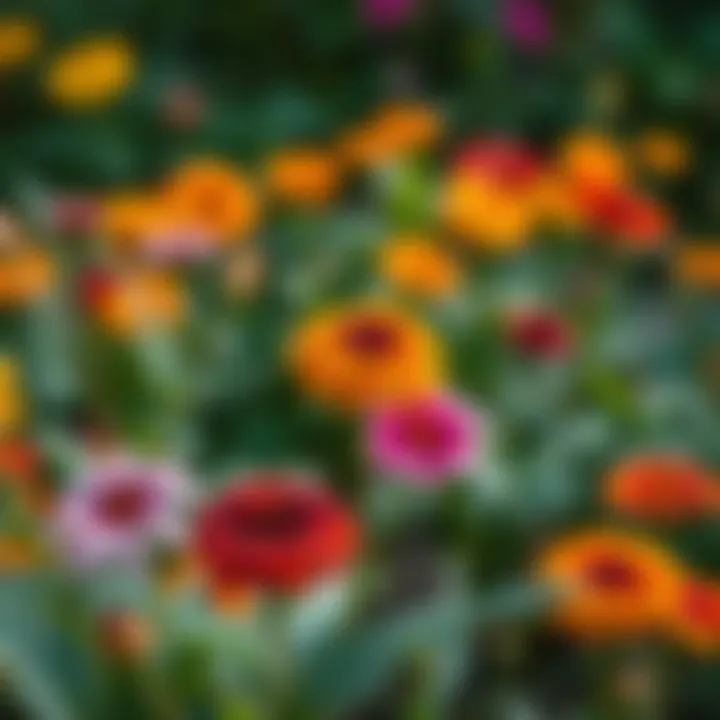 Vibrant flowers thriving in a garden with banana peel water care