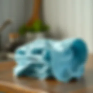 A neatly folded kitchen cloth, showcasing its durability and cleanliness.