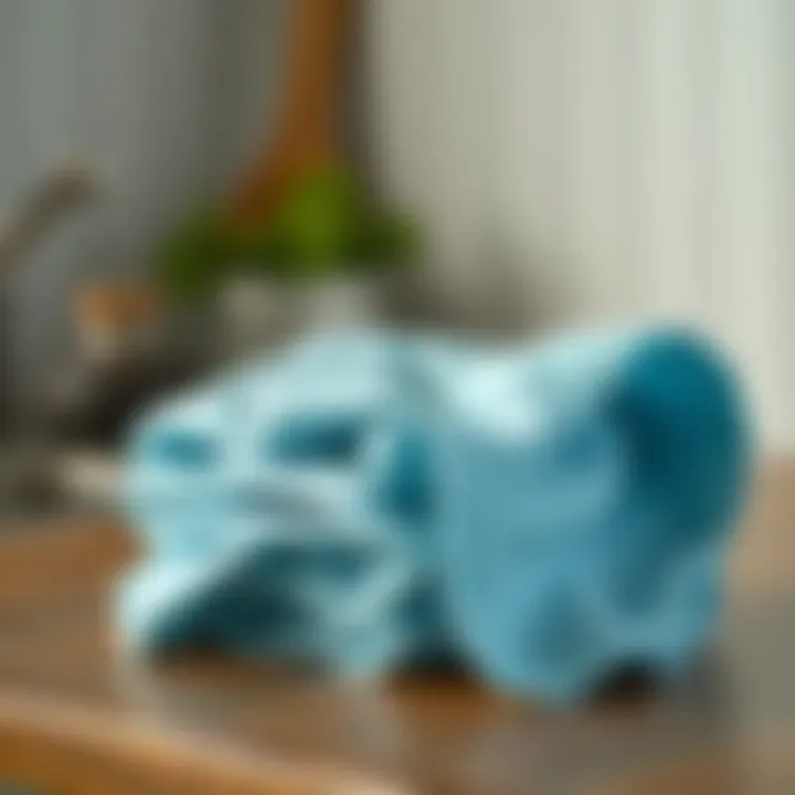 A neatly folded kitchen cloth, showcasing its durability and cleanliness.