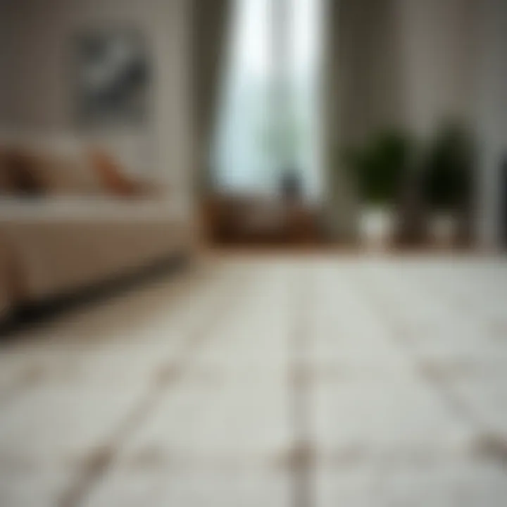 A freshly cleaned plush carpet after washing