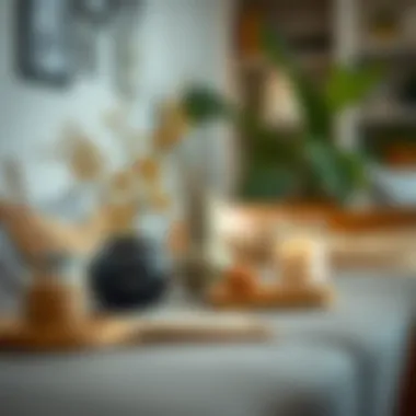 Functional small table arrangements in cozy settings