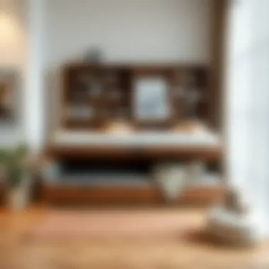 Functional sofa bed showcasing storage space