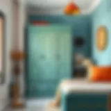 Vibrant color palette for wardrobe painting