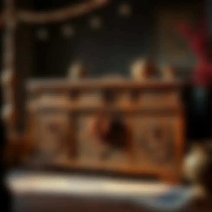 Traditional bridal chest showcasing intricate craftsmanship