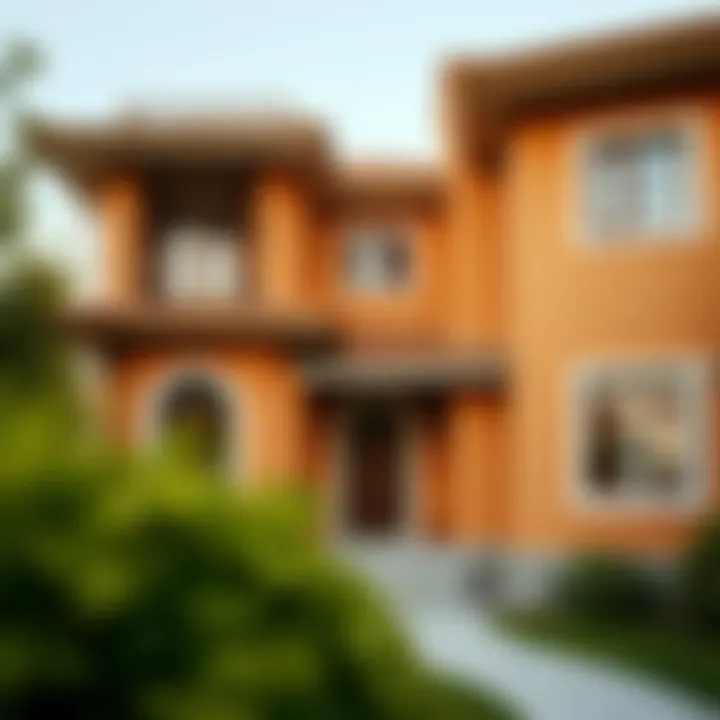 A harmonious color combination featuring brown exterior paint