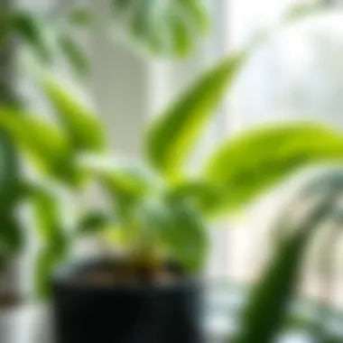 Healthy large-leafed plant thriving in a pot