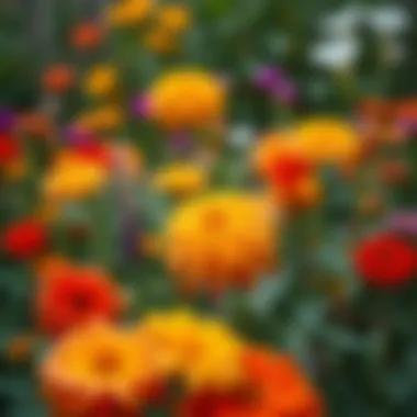 Vibrant flowers in a garden setting