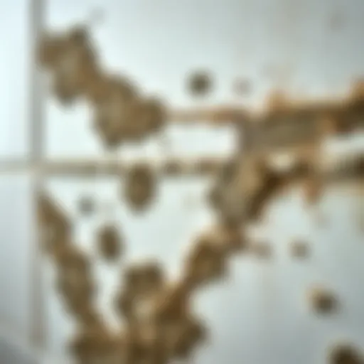 Mold growth in grout lines