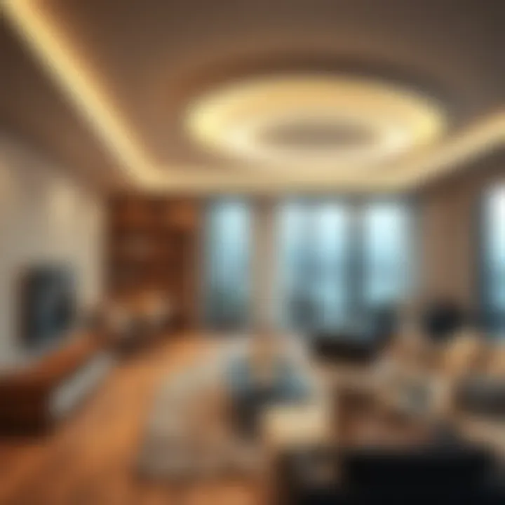 Innovative ceiling design enhancing room dynamics