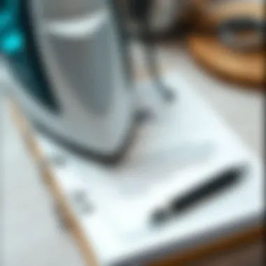 Iron maintenance tips presented on a notepad