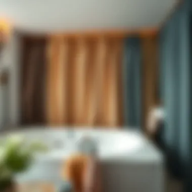 Aesthetic jacuzzi curtain options with varied textures and colors