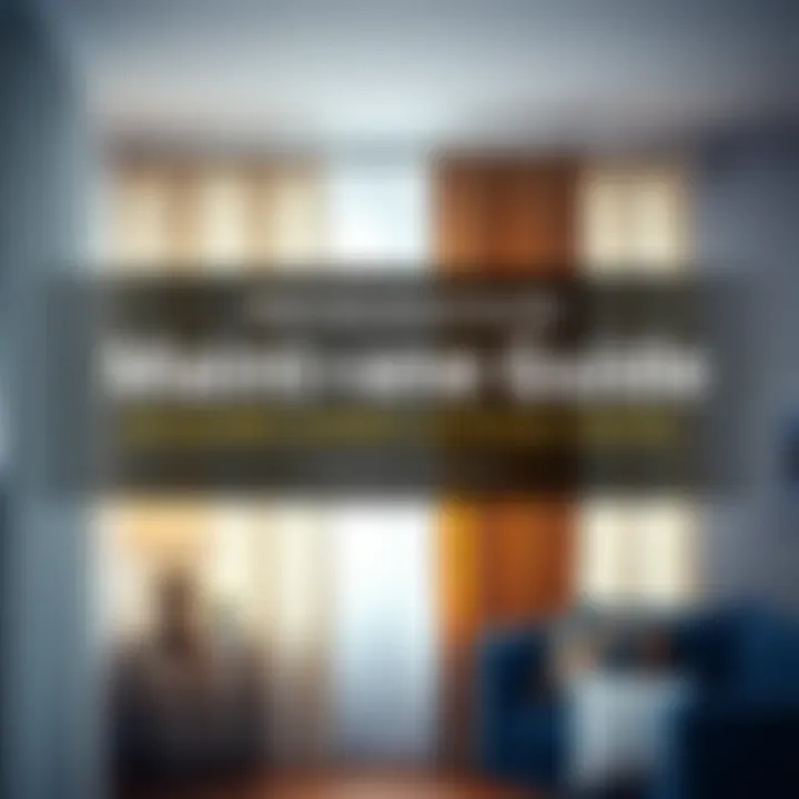 A maintenance guide for blinds and curtains displayed artistically