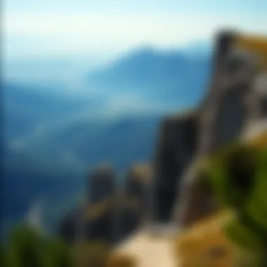 Breathtaking views from a mountain peak