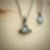 Shiny silver necklace after polishing