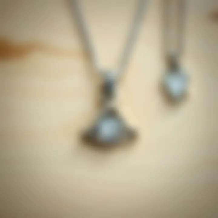 Shiny silver necklace after polishing