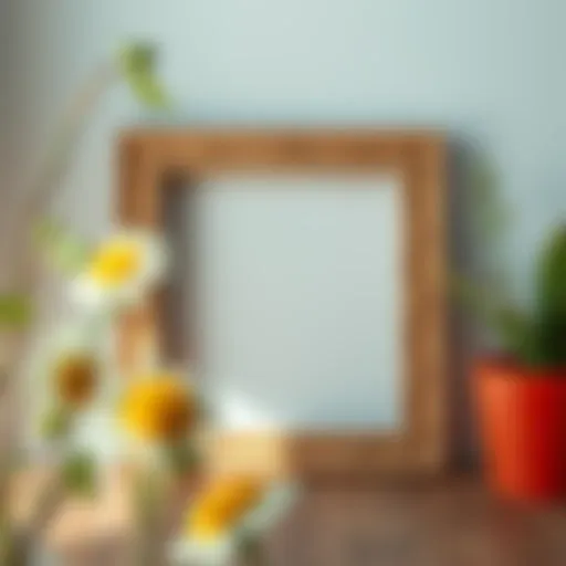 Creative cardboard frame showcasing artistic design