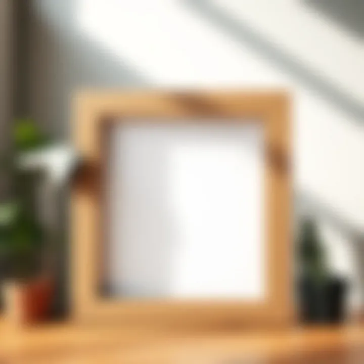 Finished cardboard frame ready for display