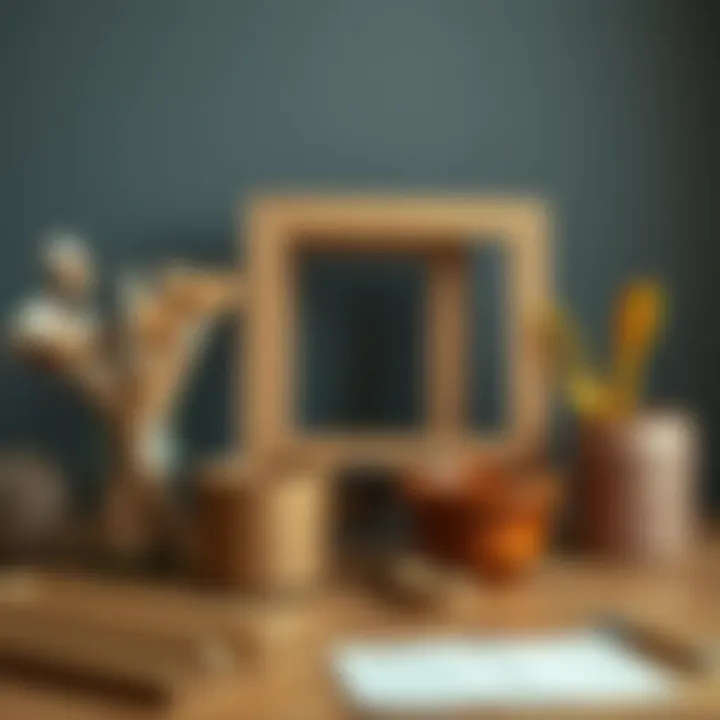 Materials needed for making cardboard frames