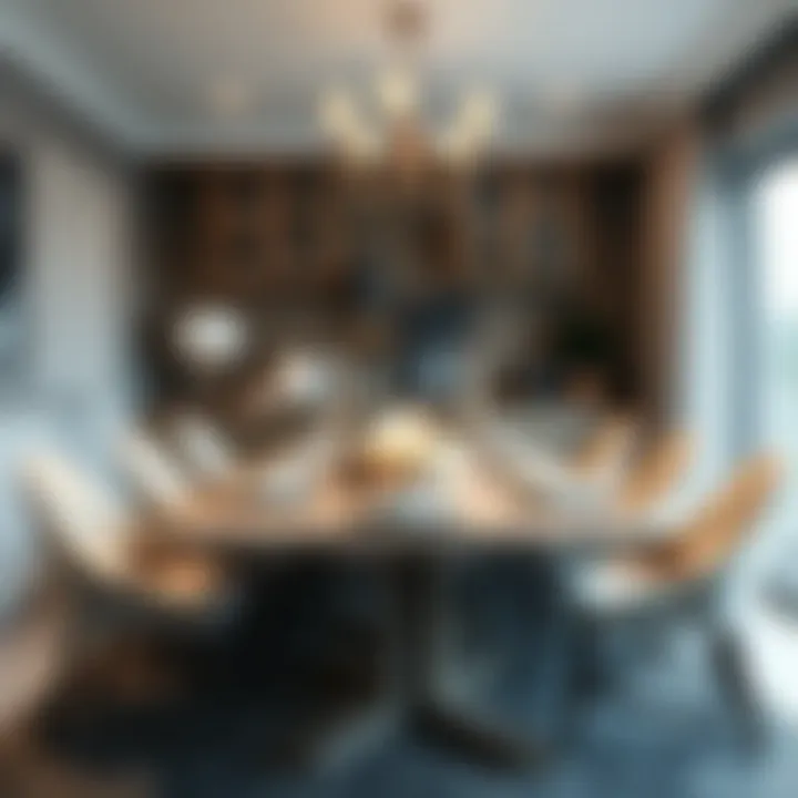 Elegant DIY Dining Table An elegant dining table adorned with unique decor elements.