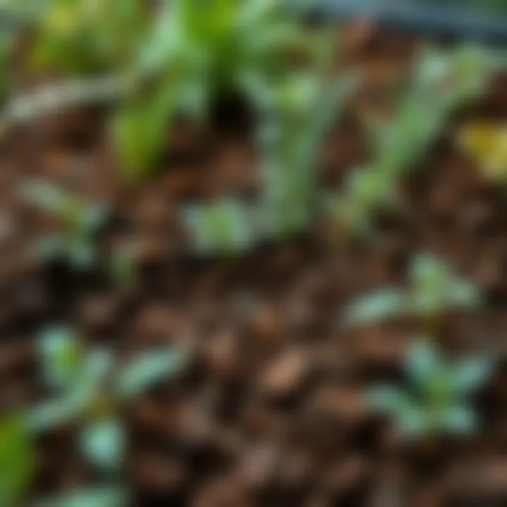 A diverse array of plants thriving in clay soil