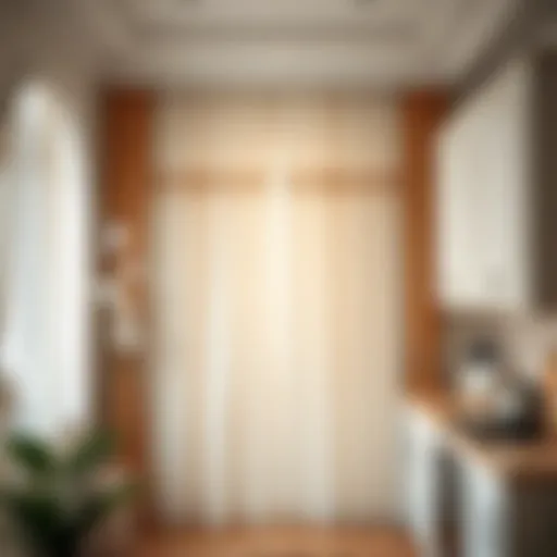 Elegant kitchen curtain design in soft hues