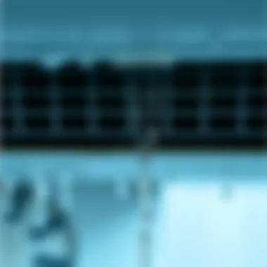 Close-up of water dripping from air conditioning unit