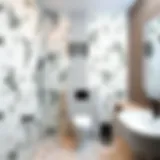 Elegant bathroom tile design featuring contemporary patterns