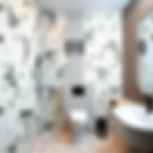 Elegant bathroom tile design featuring contemporary patterns