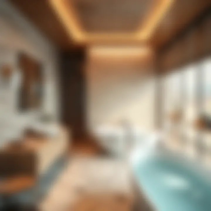 Luxurious bathroom with Koçtaş tiles creating a spa-like atmosphere