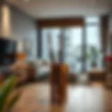 Elegant Koçtaş umbrella stand displayed in a modern living room