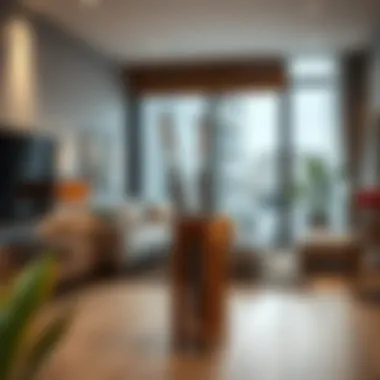 Elegant Koçtaş umbrella stand displayed in a modern living room