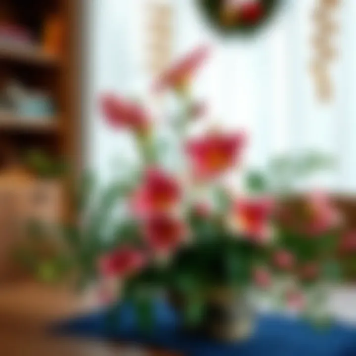 Creative Arrangement with Koca Yapraklı Creative decorative arrangement featuring Koca Yapraklı flowers