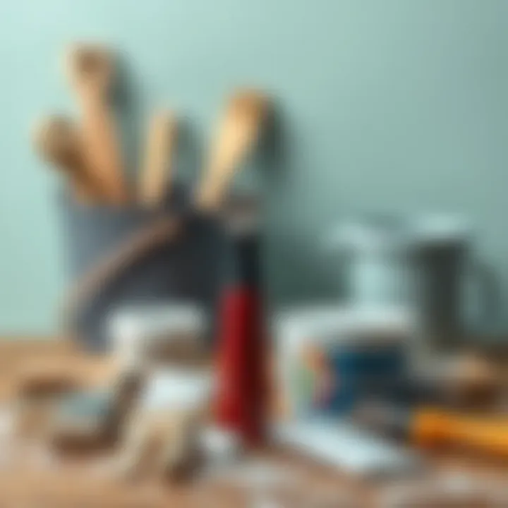 Tools and materials for home painting project