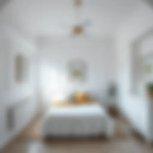 A vibrant room painted in fresh white paint