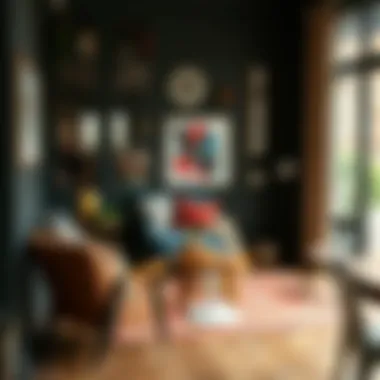 An eclectic arrangement of different seating styles in a cozy space