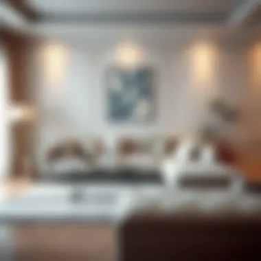 A clean and tidy living room featuring a well-maintained couch