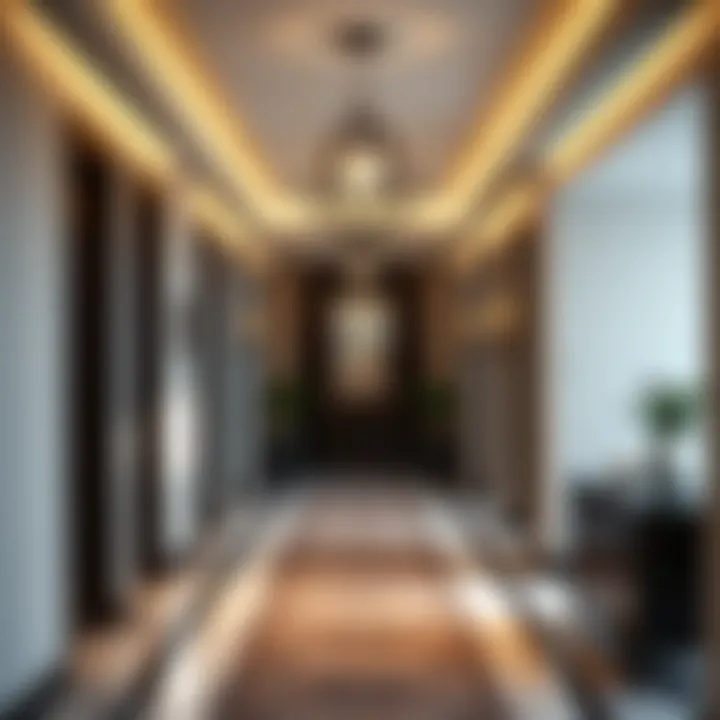Elegant corridor lighting fixture enhancing home decor