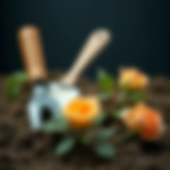 Tools and materials for rooting roses in sand