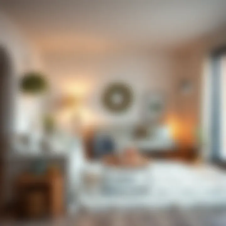 A cozy living room decorated with winter flowers