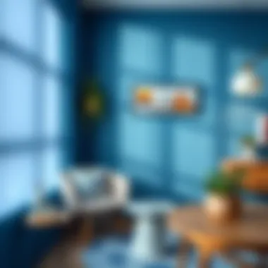 Applications of blue in art and design projects