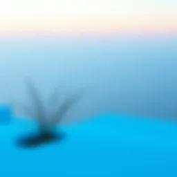 A serene blue landscape showcasing the depth of the color