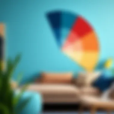 A color wheel highlighting blue's complementary shades