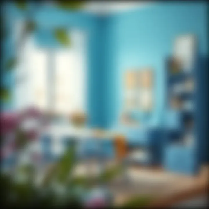 A DIY project showcasing blue in creative applications